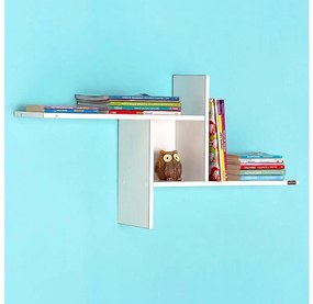 Półka ścienna 50x100 cm, błyszcząca biała