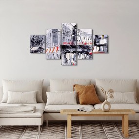 Obraz - Ulica w Paryżu, obraz olejny (125x70 cm)