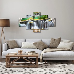 Obraz - Widok magicznych wodospadów (125x70 cm)