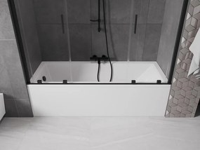 Mexen Velar Duo parawan nawannowy 2-skrzydłowy rozsuwany 170 x 150 cm, transparent, czarny - 896-170-000-02-70