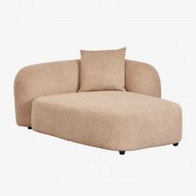 Chaise Longue Prawy Do Sofy Modułowej Z Tkaniny Coco Gruby Chenille Latte Brown - Sklum