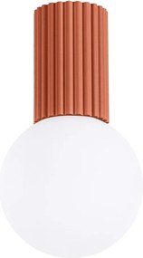 Pomarańczowa lampa sufitowa ze szklanym kloszem ø 12 cm Orbital – Sollux