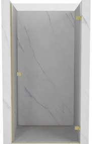 Mexen Lunar-B drzwi prysznicowe uchylne prawe 100 cm, transparent, złote szczotkowane - 832-100-000-55-00-P