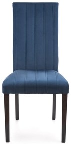 Krzesło drewniane tapicerowane DIEGO 2 velvet pikowany Pasy - MONOLITH 77 (granatowy)