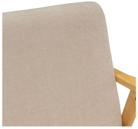 Beżowy fotel z tkaniny szenilowej Vintage – Casa Selección