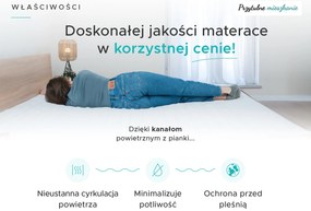 Piankowy materac DELUXE 140 x 200 cm Ochrona materaca: BEZ ochraniacz na materac