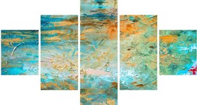 Obraz niebieskiej abstrakcji (125x70 cm)