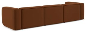 Pomarańczowa/brązowa aksamitna sofa 319 cm Ekahi – Makamii