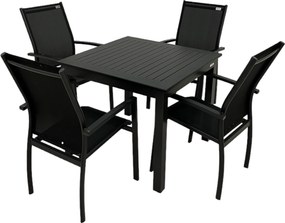 Doppler EXPERT ANTRACYT, krzesła sztaplowane, 4+1