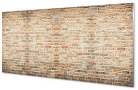 Szklany Panel Cegła mur vintage