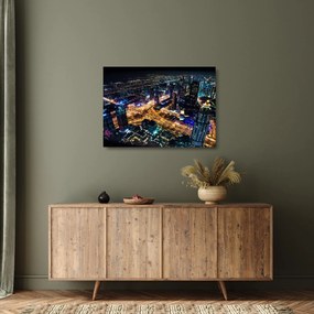Obraz na szkle - miasto nocą (70x50 cm)