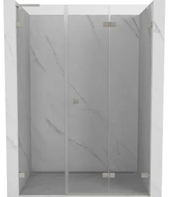 Mexen Lunar-F L drzwi prysznicowe składane prawe 110 cm, transparent, nikiel szczotkowany - 836SL-110-050-97-00-P