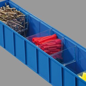Allit Plastikowy pojemnik do regału ShelfBox typ A - 91 x 300 x 81 mm, 16 szt., niebieski
