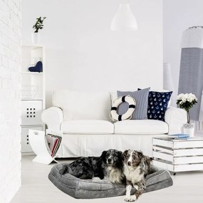 Legowisko dla psa rozmiar L, jasnoszare, 106 x 80 x 18 cm