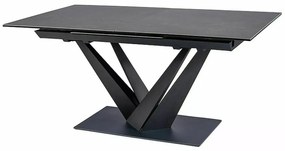 STÓŁ SORENTO CERAMIC CIEMNY SZARY CORSO GREY/CZARNY MAT 160(220)X90 SIGNAL