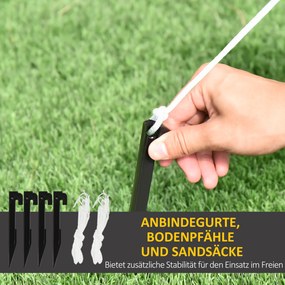 Outsunny Dekoracja Bożonarodzeniowa Nadmuchiwany Mikołaj na Zewnątrz, 140 cm, Czerwony