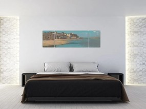 Obraz - Odilon Redon, Village by the Sea in Brittany, reprodukcje (170x50 cm)