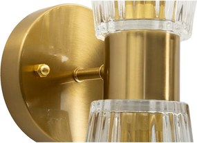 Szklany kinkiet w kolorze złota Prague – Mauro Ferretti