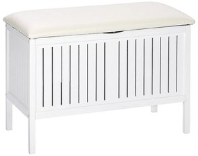 Pufa łazienkowa OSLO, kosz na pranie, schowek - 2w1, WENKO
