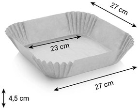 Tescoma Papierowa forma do frytkownicy kwadratowaDELÍCIA 23 x 23 cm, 50 szt., 23 x 23 cm