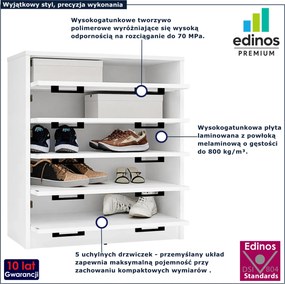 Biała nowoczesna szafka na buty do przedpokoju Z8-W67
