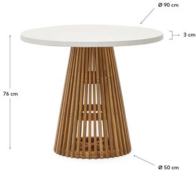 Okrągły stół ogrodowy ø 90 cm Alcaufar – Kave Home