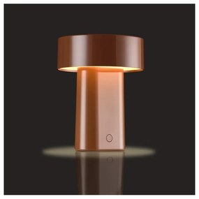 Koniakowa plastikowa lampa stołowa LED (wysokość 18 cm) Oblong – Zone