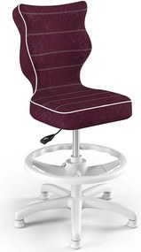 Obrotowe krzesło dla dzieci z podnóżkiem Petit White rozmiar 3 (119-142 cm)