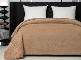 Aksamitna narzuta na łóżko ASTRALIA, ciemny beżowy Rozmiar: 200 x 220 cm
