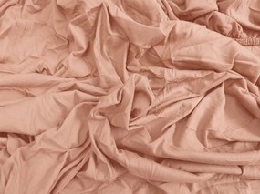 PrzytulneMieszkanie.pl Prześcieradło jersey BASIC morelowe 90 x 200 cm