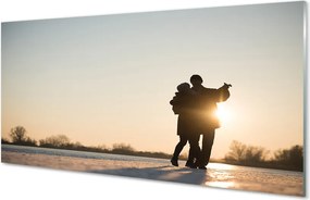 Panel szklany do Kuchni Ekspresyjny Taniec w Zimie