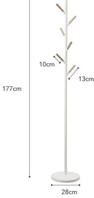 Biały wieszak YAMAZAKI Plain Pole Hanger