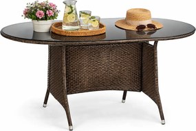 Szklany stół ogrodowy rattanowy B1-G29
