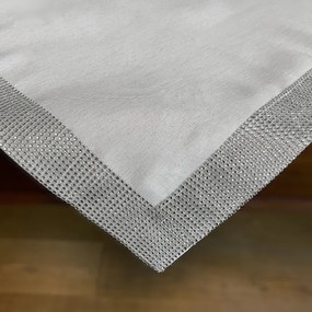 Serweta Glamour z cyrkoniami biała kwadrat 85x85 cm