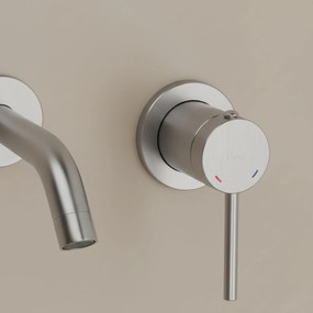 Bateria Umywalkowa Podtynkowa Rea Clif Nikiel Szczotkowany