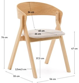 Krzesło w naturalnym kolorze Godia – Kave Home