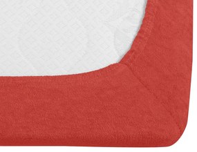 PrzytulneMieszkanie.pl Prześcieradło frotte EXCLUSIVE czerwone 140x200 cm