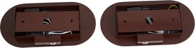 Zestaw 2 lamp ściennych retro brązowych ze ściemnianą 3-stopniowo diodą LED i USB-C - Lila