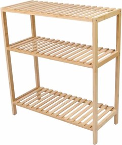 Bambusowy regał, 3 półki, 60 x 26 x 66 cm