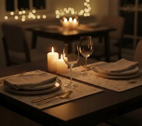 Podkładka pod Talerz Złota Mata na stół 33x45 cm w gwiazdki dekoracyjna