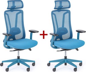 Krzesło biurowe MIDA 1+1 GRATIS, niebieski