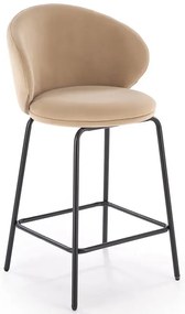 Beżowe barowe krzesło z oparciem C1-B11