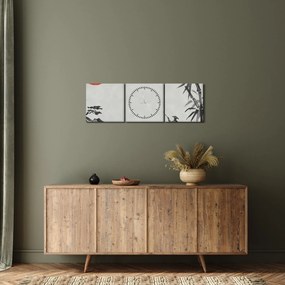 Obraz - Góra Fuji (z zegarem) (90x30 cm)