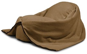 Brązowy dziecięcy worek do siedzenia z materiału bouclé Cocoon 80 – SLOWDOWN