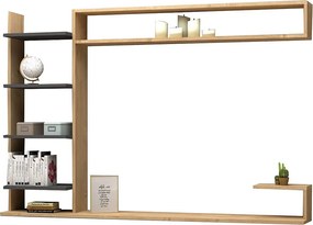 Skandynawska szafka RTV – 180 cm – Szafir i Antracyt – Płyta wiórowa