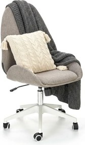 Szary tapicerowany fotel obrotowy K8-S07