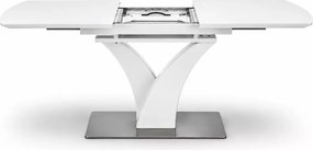 Stół Plimo 140-180/80 – elegancki, rozkładany stół prostokątny w kolorze białym z MDF lakierowanego