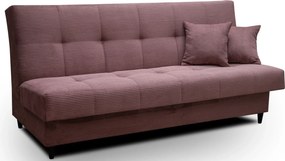 Różowa sztruksowa wersalka rozkładana do salonu R7-G45