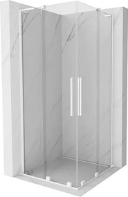 Mexen Velar L Duo kabina prysznicowa rozsuwana 90 x 90 cm, transparent, biała - 871-090-090-02-03-20