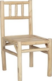 Krzesło ogrodowe z drewna tekowego - Jasny naturalny - TULUM od MYLIA